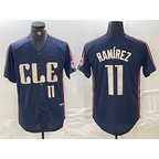 Cleveland Guardians #11 Jose Ramirez Number Navy MWATKINS 2024 City Connect Limited Stitched Jersey