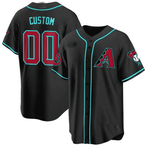 Custom Arizona Diamondbacks 2024 Cool Base Jersey ¨C Black MWATKINS