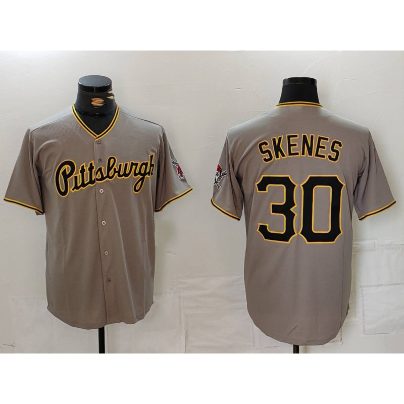 Pittsburgh Pirates #30 Paul Skenes Grey MWATKINS Stitched Jersey