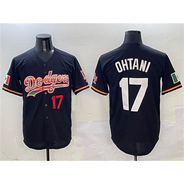 Los Angeles Dodgers #17 Shohei Ohtani Black MWATKINS Mexico Limited Stitched Jersey