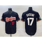Los Angeles Dodgers #17 Shohei Ohtani Black MWATKINS Mexico Limited Stitched Jersey