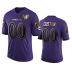 Custom B.Ravens Purple MWATKINS Team 25th Season Golden Limited Jersey