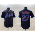 New York Mets #27 Mark Vientos Black MWATKINS Cool Base Stitched Jersey