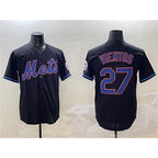 New York Mets #27 Mark Vientos Black MWATKINS Cool Base Stitched Jersey