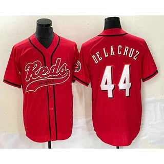 Cincinnati Reds #44 Elly De La Cruz Red MWATKINS With Patch Cool Base Stitched Jersey