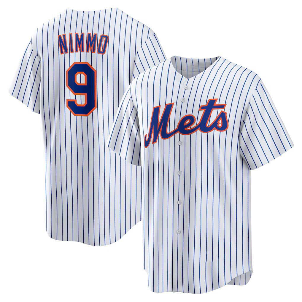 New York Mets #9 Brandon Nimmo White MWATKINS Home Replica Jersey