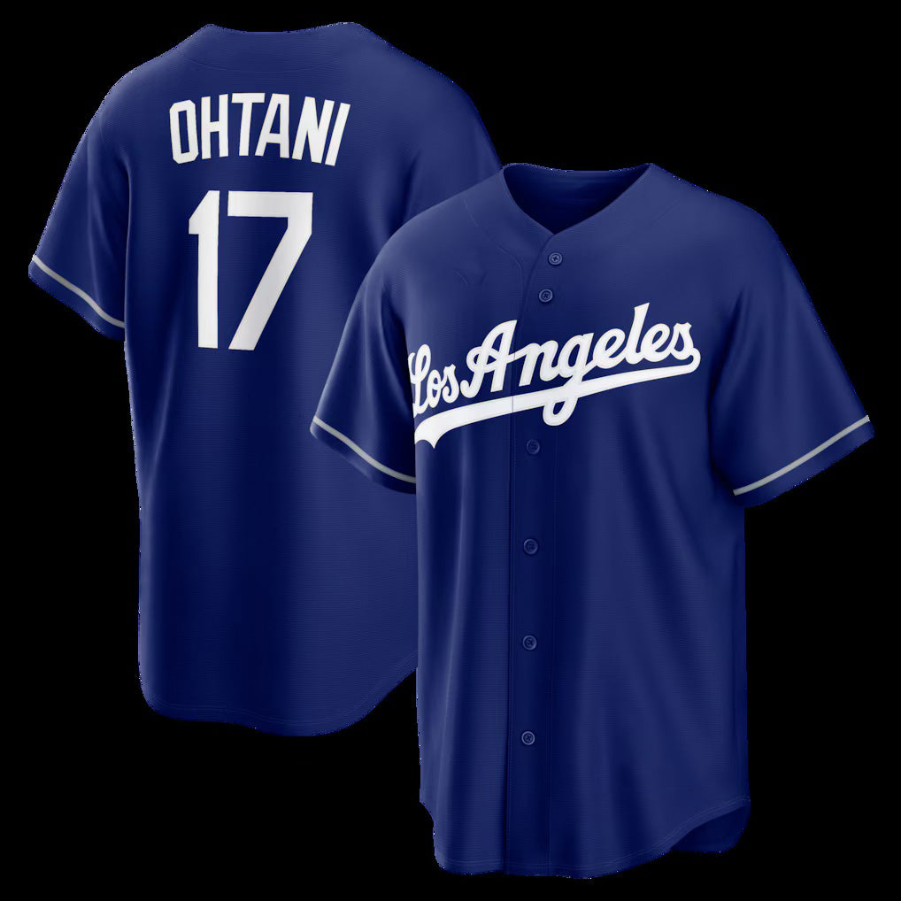Los Angeles Dodgers #17 Shohei Ohtani Royal MWATKINS Alternate Replica Jersey