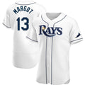 Tampa Bay Rays #13 Manuel Margot White MWATKINS Home Jersey
