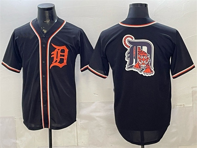 Detroit Tigers Team Big Logo 2026 Fashion Replica Black MWATKINS Out Stitched Jersey
