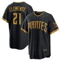 Pittsburgh Pirates #21 Roberto Clemente Black MWATKINS 2026 City Connect Stadium Jersey
