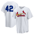 St. Louis Cardinals #42 Jackie Robinson White MWATKINS Home 2025 Day Replica Jersey