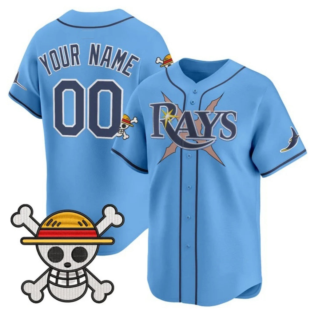 Custom Tampa Bay Rays x One Piece Blue MWATKINS Vapor Premier Limited Jersey - Stitched