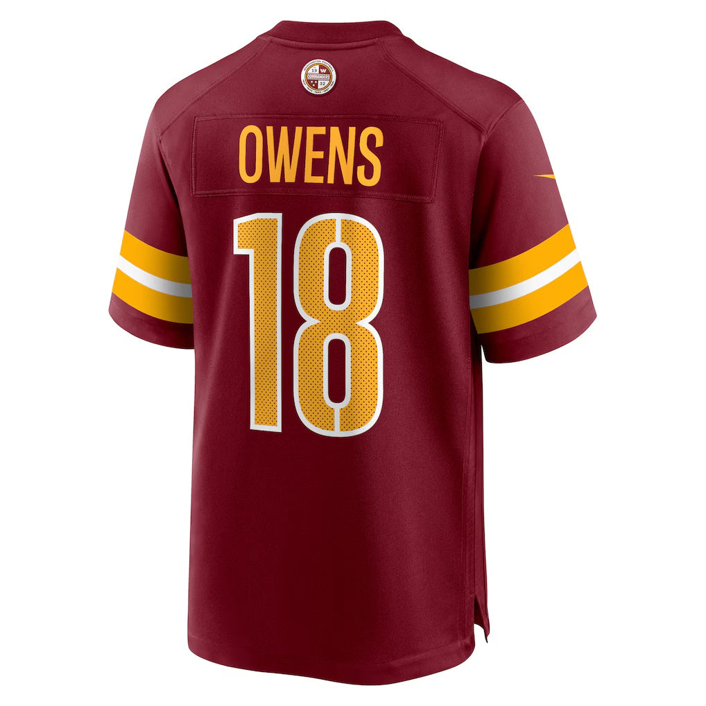 W.Commanders #18 Tyler Owens Burgundy MWATKINS Team Game Jersey