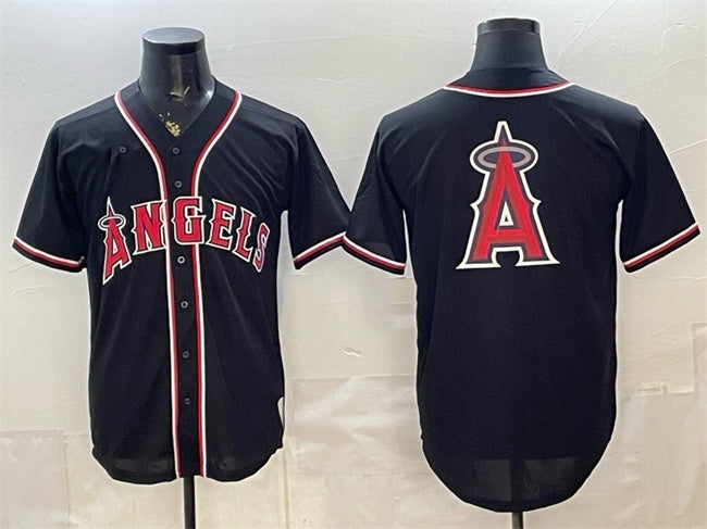 Los Angeles Angels Team Big Logo 2026 Fashion Replica Black MWATKINS Out Stitched Jersey