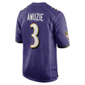 B.Ravens #3 Chidobe Awuzie Purple MWATKINS Team Game Jersey