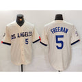 Los Angeles Dodgers #5 Freddie Freeman Number Cream MWATKINS 2024 City Connect Limited Stitched Jerseys