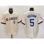 Los Angeles Dodgers #5 Freddie Freeman Number Cream MWATKINS 2024 City Connect Limited Stitched Jerseys