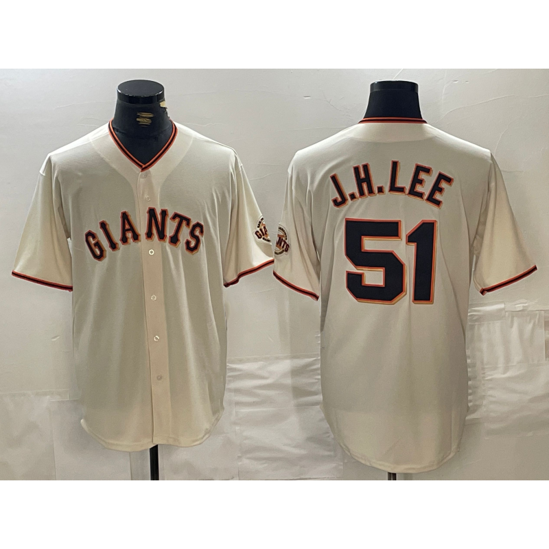 San Francisco Giants #51 Jung Hoo Lee Cream MWATKINS 2024 Home Limited Stitched Jersey