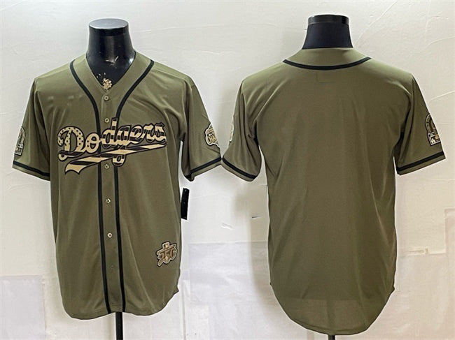 Los Angeles Dodgers Blank Olive MWATKINS 2026 Armed Forces Day Stitched Jersey