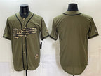 Los Angeles Dodgers Blank Olive MWATKINS 2026 Armed Forces Day Stitched Jersey