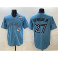 Toronto Blue Jays #27 Vladimir Guerrero Jr. Blue MWATKINS 2025 World Series Cool Base Stitched Jersey