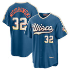 Milwaukee Brewers #32 Jacob Misiorowski Mineral Blue MWATKINS 2026 City Connect Stadium Jersey