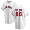 Custom Los Angeles Angels White MWATKINS Home Replica Jersey