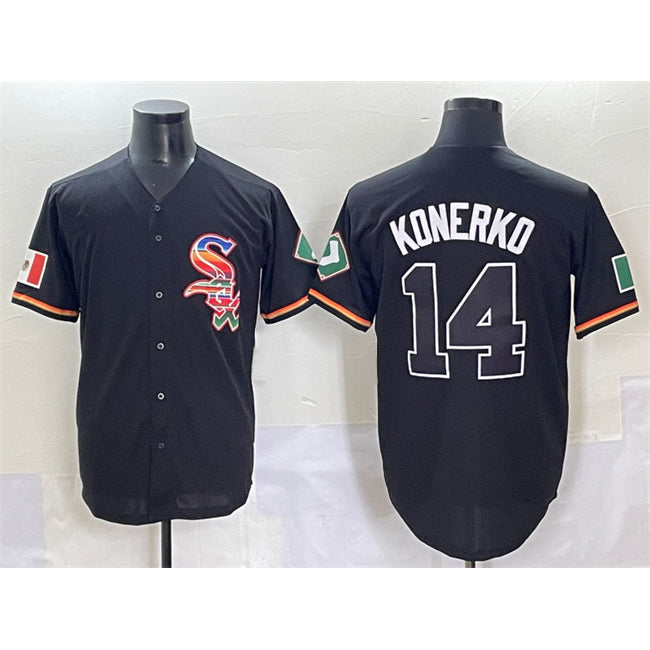 Chicago White Sox #14 Paul Konerko Black MWATKINS Mexico Limited Stitched Jersey