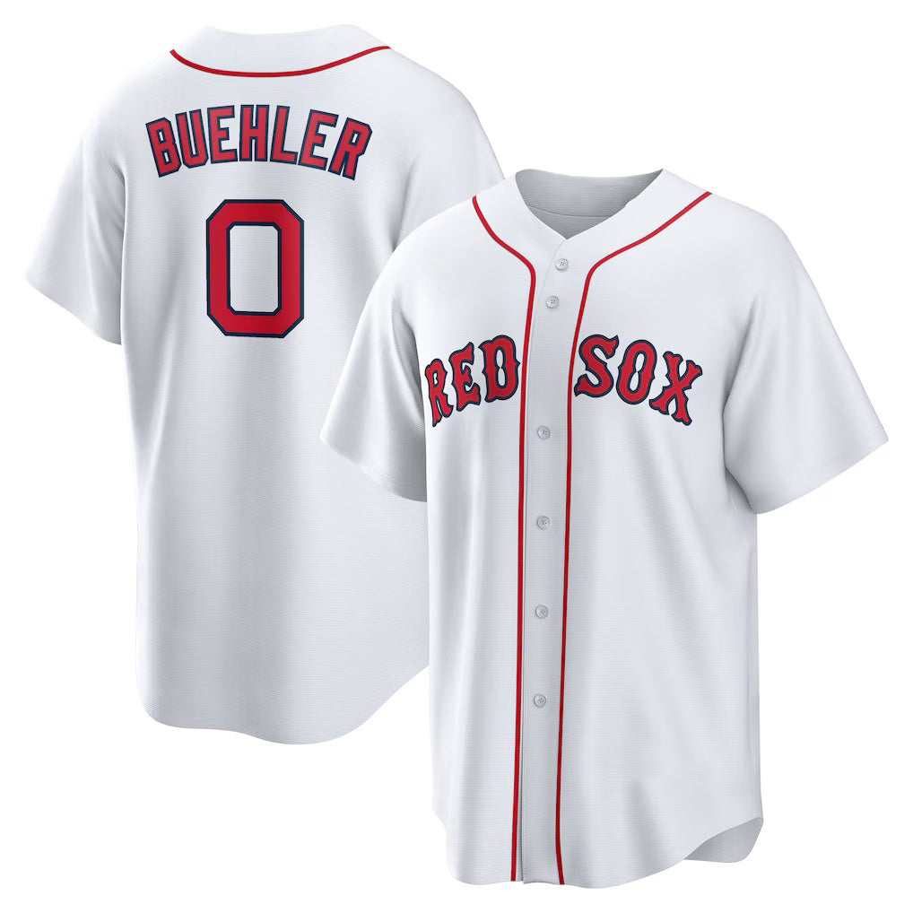 Boston Red Sox #0 Walker Buehler White MWATKINS Home Replica Jersey