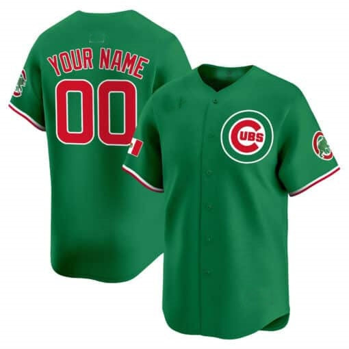 Custom Chicago Cubs Mexico Vapor Premier Limited Jersey V3 ¨C Green MWATKINS