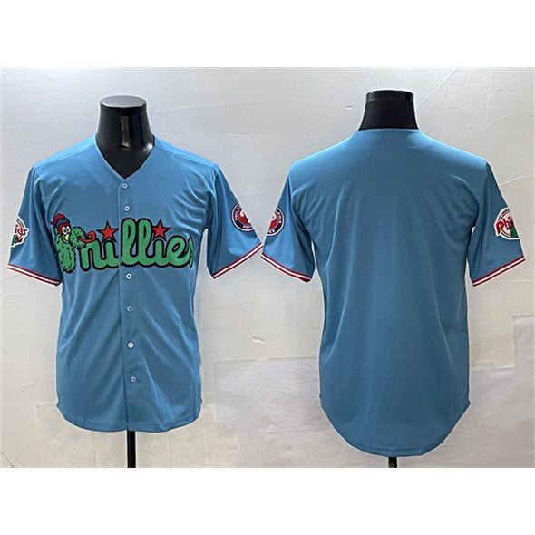 Philadelphia Phillies Blank Light Blue MWATKINS Phanatic Limited Stitched Jersey