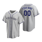 Custom Colorado Rockies Gray MWATKINS Stitched Cool Base Road Jersey