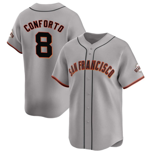 San Francisco Giants #8 Michael Conforto Gray MWATKINS Cool Base Stitched Jersey