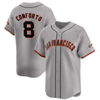 San Francisco Giants #8 Michael Conforto Gray MWATKINS Cool Base Stitched Jersey