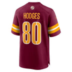 W.Commanders #80 Curtis Hodges Burgundy MWATKINS Game Player Jersey