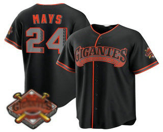 San Francisco Giants #24 Willie Mays Black MWATKINS 2026 Alternate Stadium Stitched Jersey