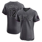 New York Mets #12 Francisco Lindor Gray MWATKINS City Connect Elite Jersey
