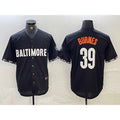 Baltimore Orioles #39 Corbin Burnes Black MWATKINS 2023 City Connect Cool Base Stitched Jersey