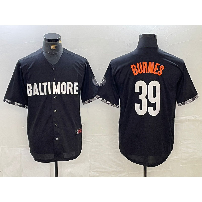 Baltimore Orioles #39 Corbin Burnes Black MWATKINS 2023 City Connect Cool Base Stitched Jersey