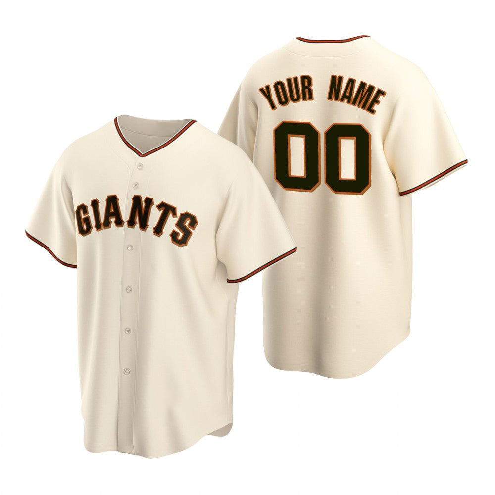 Custom San Francisco Giants Cream MWATKINS Stitched Cool Base Home Jersey