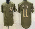 New York Yankees #11 Anthony Volpe Olive MWATKINS 2026 Armed Forces Day Jersey
