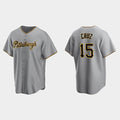 Pittsburgh Pirates #15 Oneil Cruz Gray MWATKINS Road Cool Base Jersey