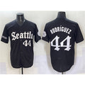 Seattle Mariners #44 Julio Rodr¨ªguez Black MWATKINS 'Deep Sea Gothic Edition' Vapor Premier Limited Stitched Jersey