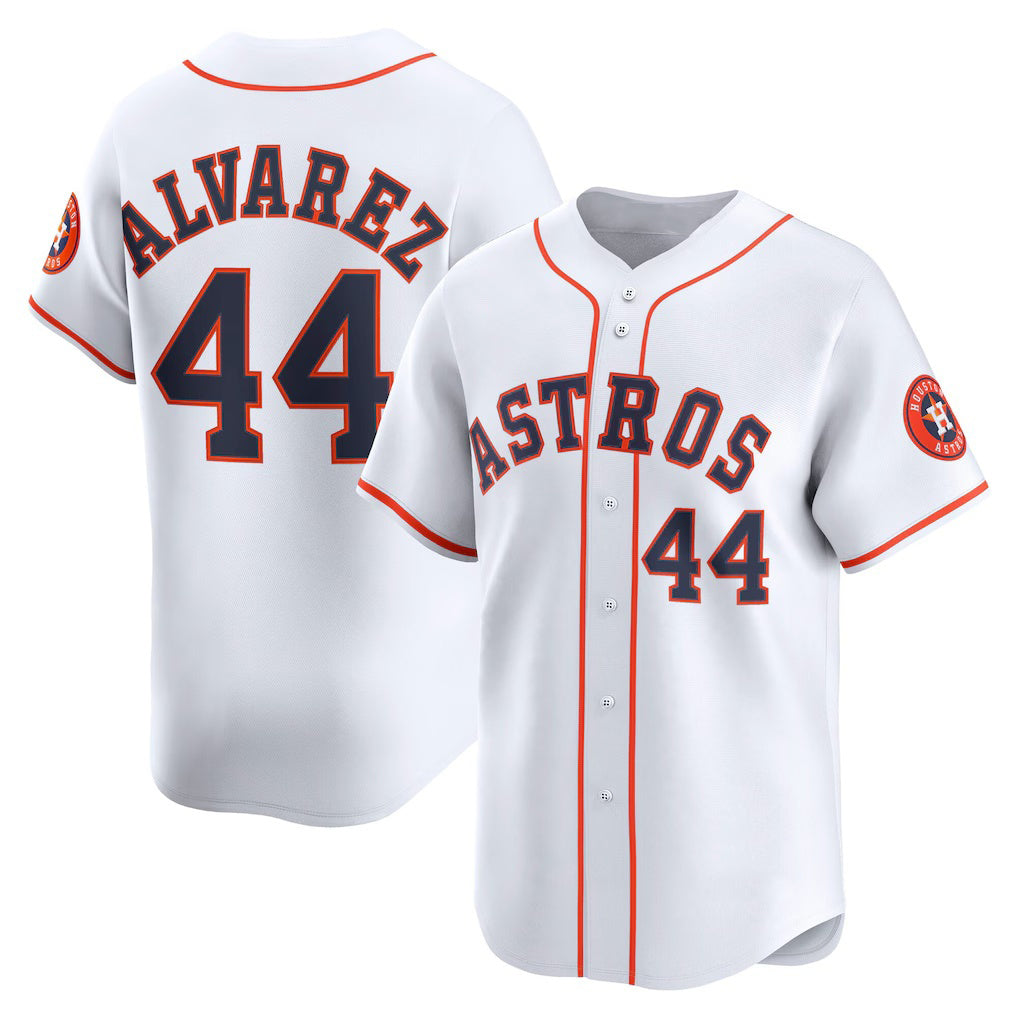 Houston Astros #44 Yordan Alvarez White MWATKINS Home Limited Player Jersey