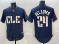 Cleveland Guardians #24 Chase DeLauter Navy MWATKINS 2024 City Connect Limited Stitched Jersey