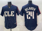 Cleveland Guardians #24 Chase DeLauter Navy MWATKINS 2024 City Connect Limited Stitched Jersey