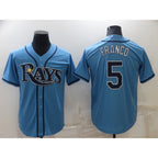 Tampa Bay Rays #5 Wander Franco Light Blue MWATKINS Stitched Cool Base Jersey