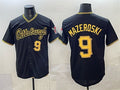 Pittsburgh Pirates #9 Bill Mazeroski Black MWATKINS Limited Stitched Jersey
