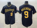 Pittsburgh Pirates #9 Bill Mazeroski Black MWATKINS Limited Stitched Jersey