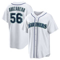 Seattle Mariners #56 Randy Arozarena White MWATKINS Home Replica Jersey